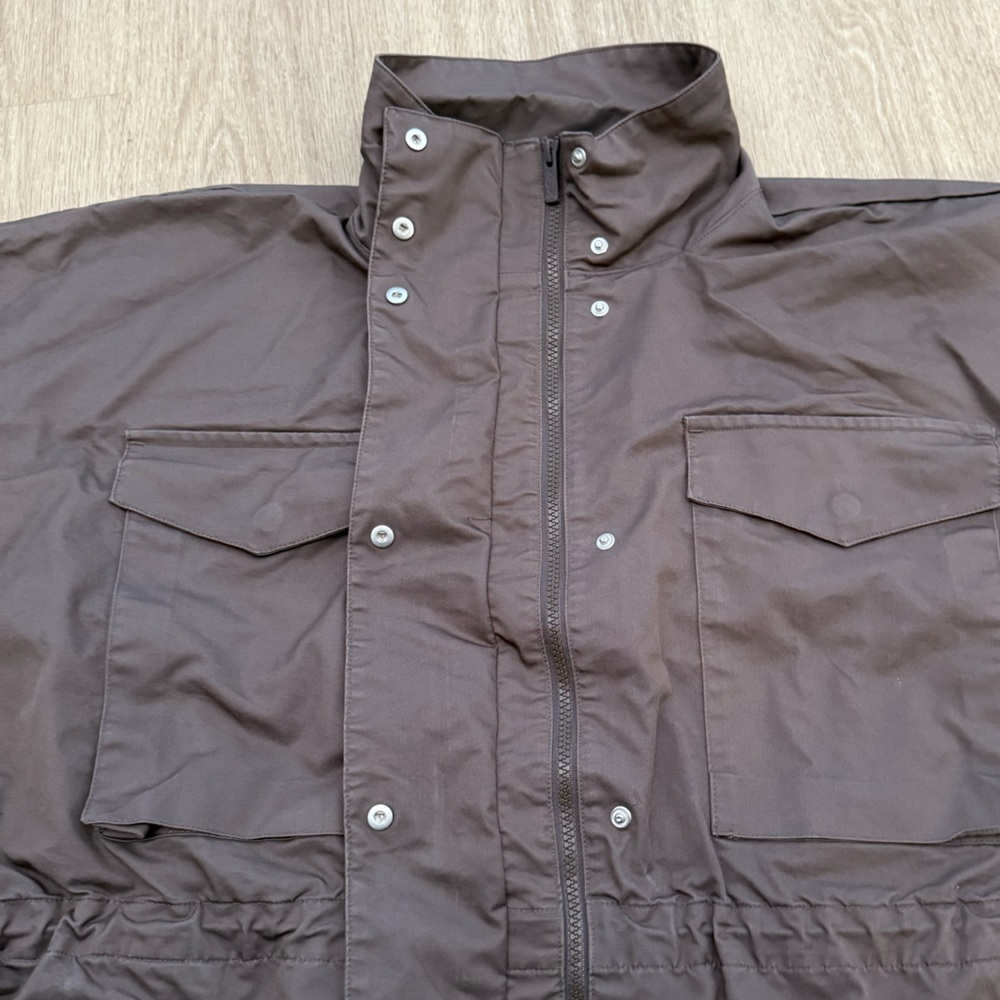 Nike Large M65 Essential Woven Jacket Pockets Zip Up Buttons Draw String - Picture 8 of 13